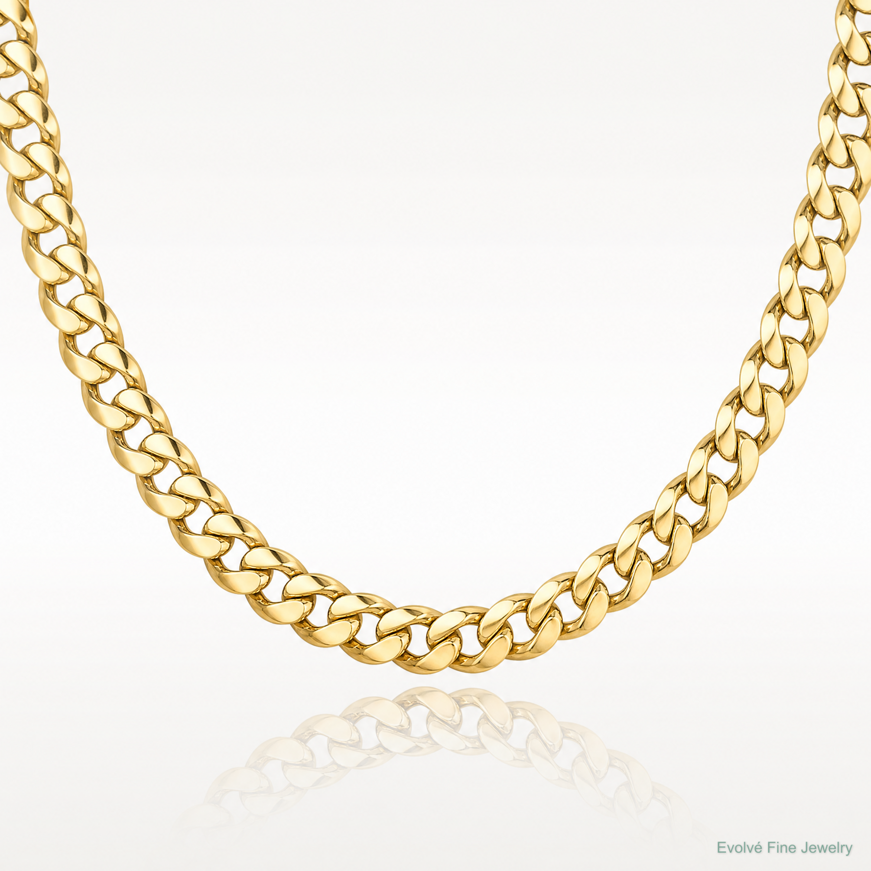 14k 7.5mm Semi-Solid Curb Chain - Lifestyle View