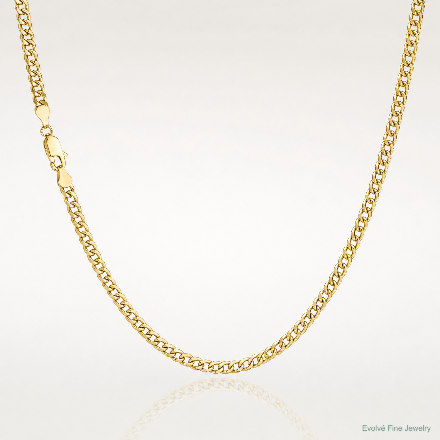 14k 4.5mm Semi-Solid Miami Cuban Chain - Lifestyle View