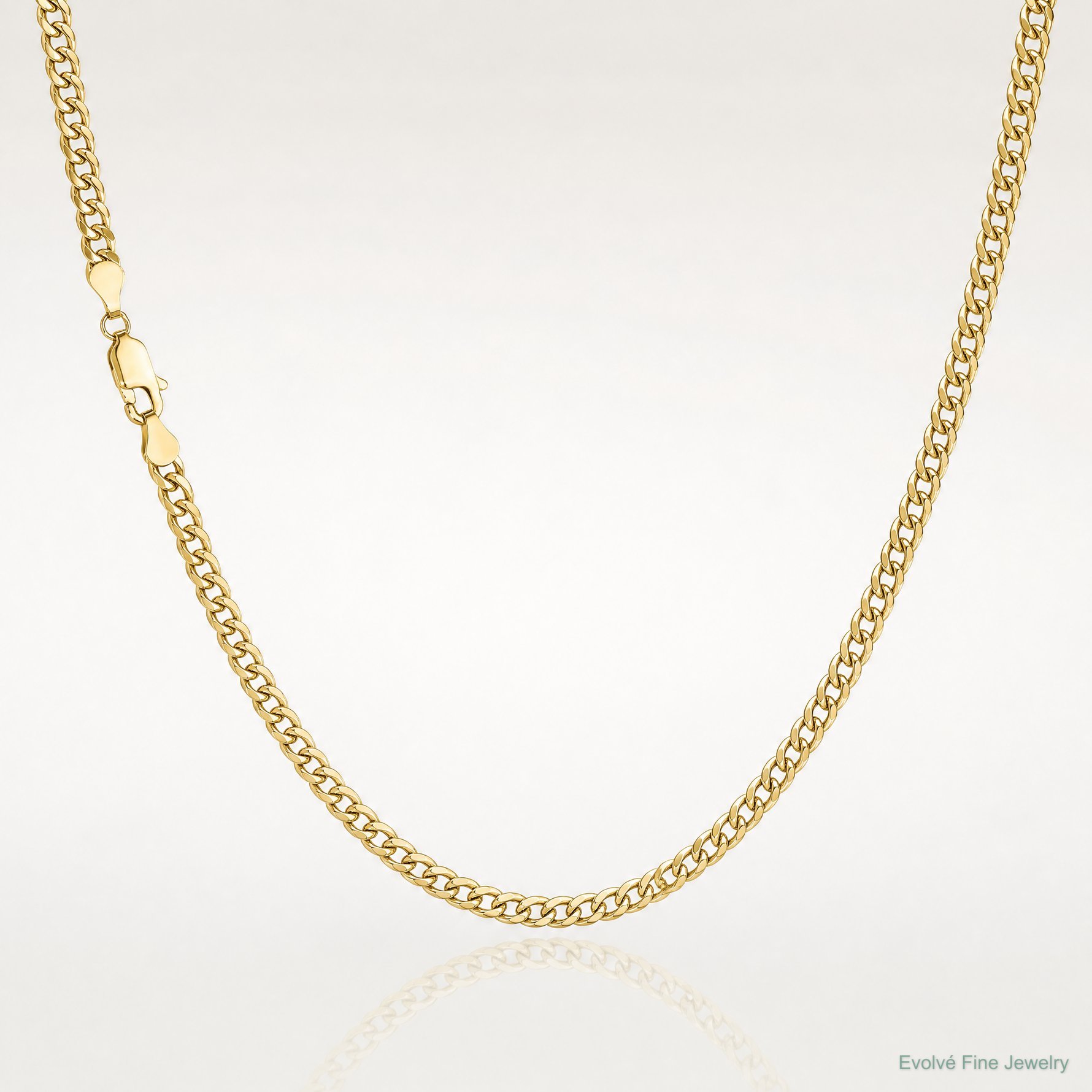 14k 4.5mm Semi-Solid Miami Cuban Chain - Lifestyle View