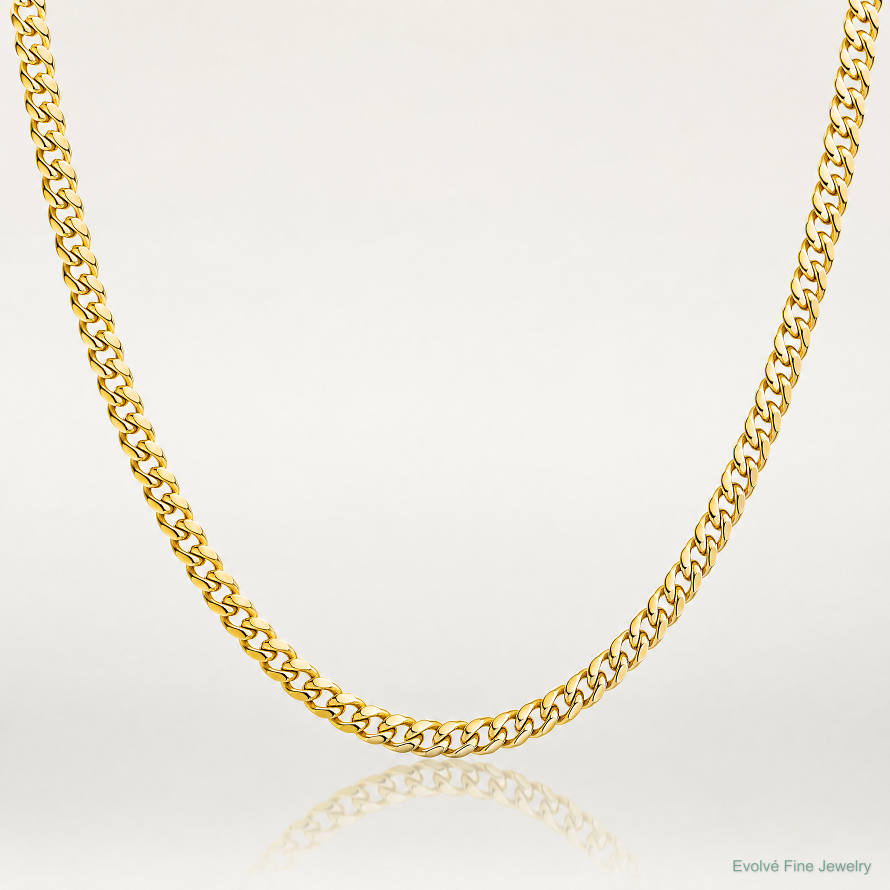 14k 5.25mm Semi-Solid Miami Cuban Chain - Lifestyle View