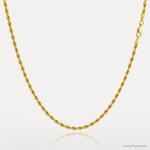 14ky 2.5mm Semi-Solid Rope Chain - Lifestyle View