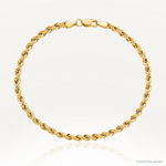 14ky 3.5mm Semi-Solid Rope Chain - Lifestyle View