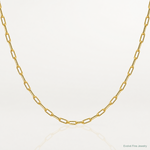 14k 2.2mm Semi-Solid Beveled Paperclip Chain - Lifestyle View