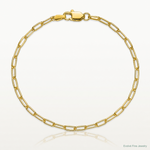 14k 2.2mm Semi-Solid Beveled Paperclip Chain - Lifestyle View