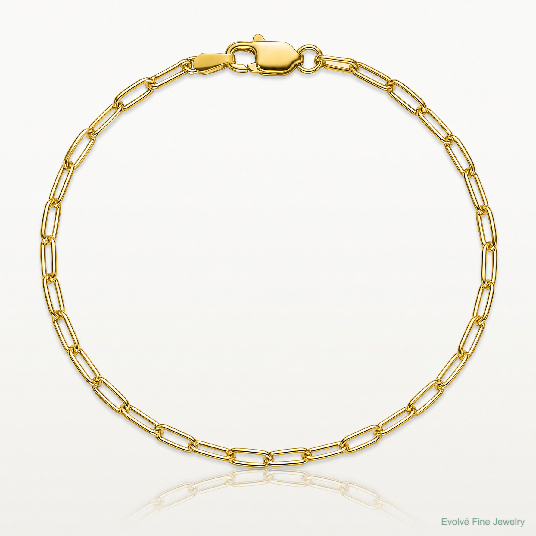 14k 2.2mm Semi-Solid Beveled Paperclip Chain - Lifestyle View