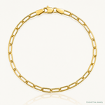 14k 3.0mm Semi-Solid Beveled Paperclip Chain - Lifestyle View