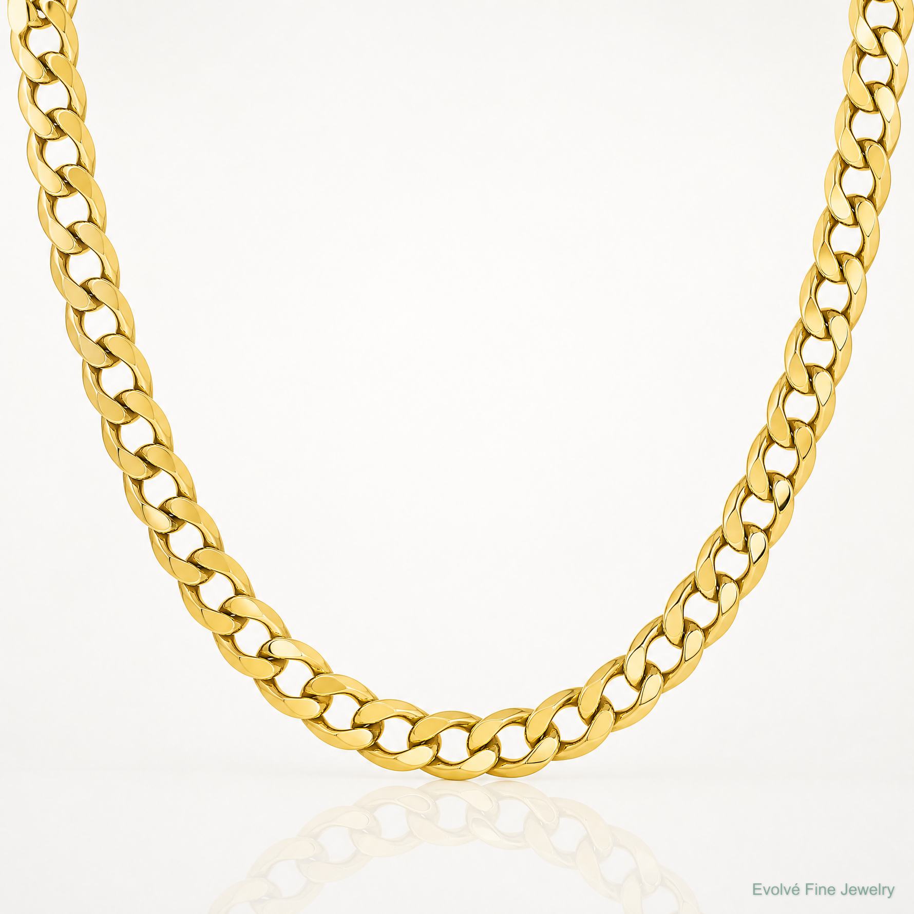 14k 11.3mm Semi-Solid Curb Chain - Lifestyle View