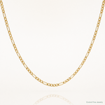 14k 1.9mm Semi-Solid Figaro Chain - Lifestyle View