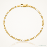 14k 1.9mm Semi-Solid Figaro Chain - Lifestyle View