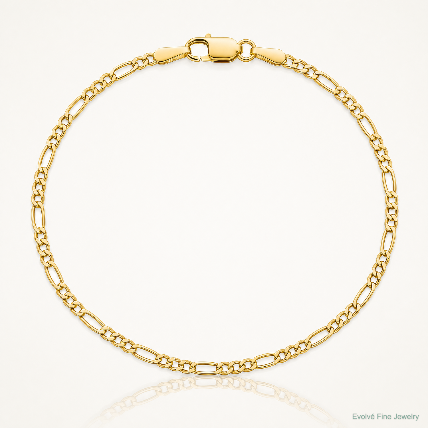 14k 1.9mm Semi-Solid Figaro Chain - Lifestyle View