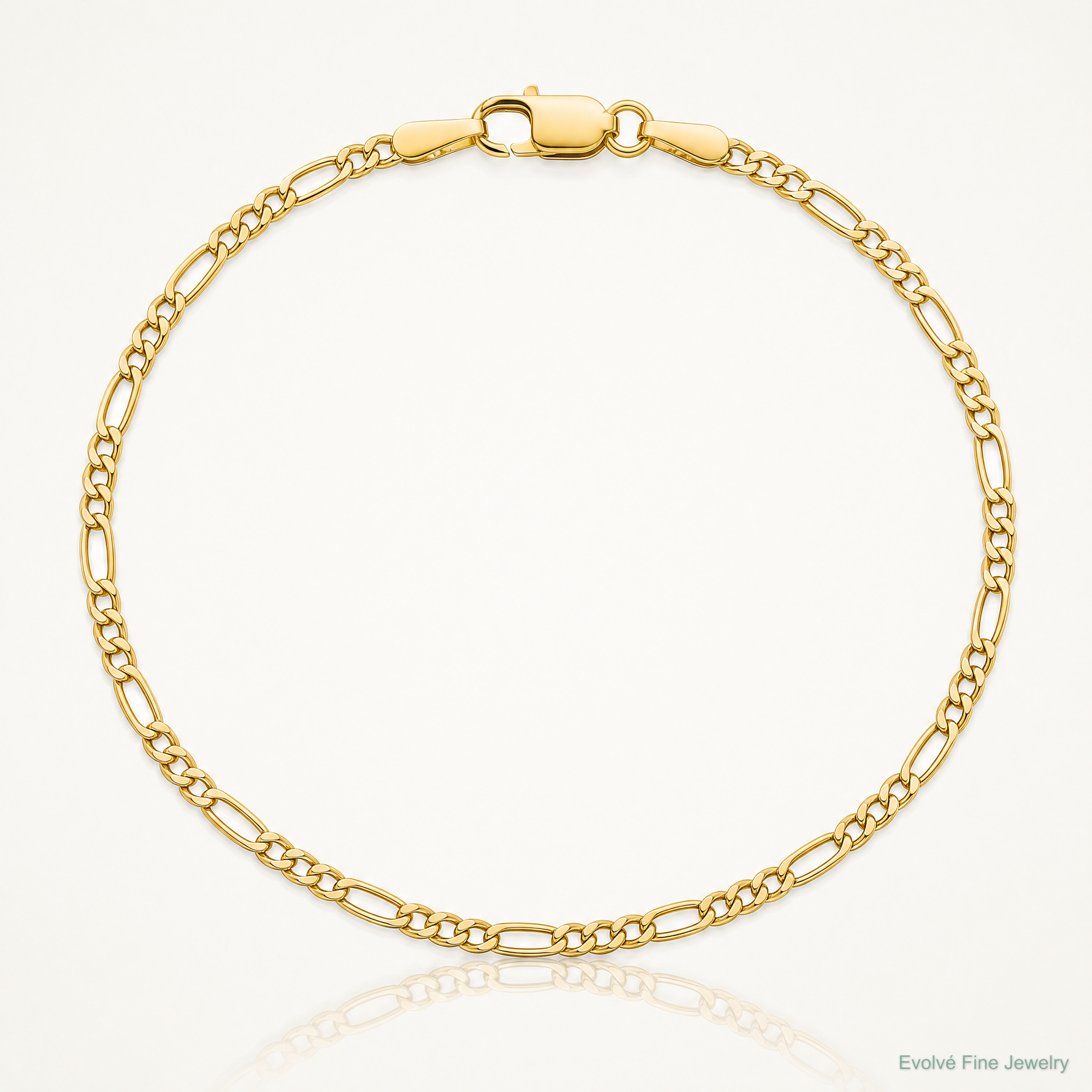 14k 1.9mm Semi-Solid Figaro Chain - Lifestyle View