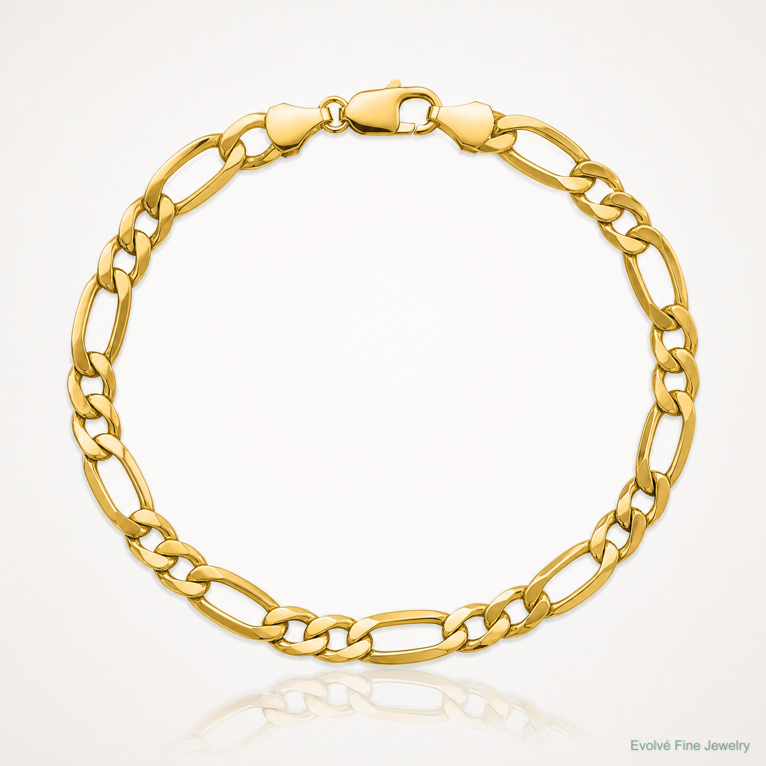 14k 9.4mm Semi-Solid Figaro Chain - Lifestyle View