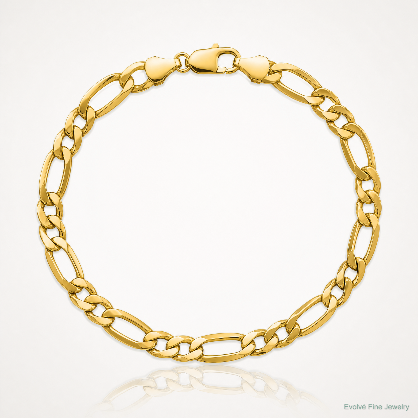 14k 9.4mm Semi-Solid Figaro Chain - Lifestyle View