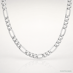 14k White Gold 5.75mm Semi-Solid Figaro Chain - Lifestyle View
