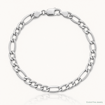 14k White Gold 5.75mm Semi-Solid Figaro Chain - Lifestyle View