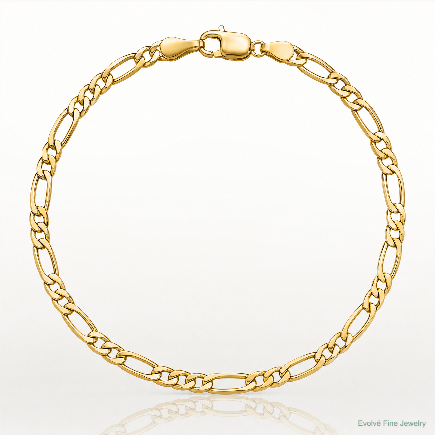 14k 3.5mm Semi-Solid Figaro Chain - Lifestyle View