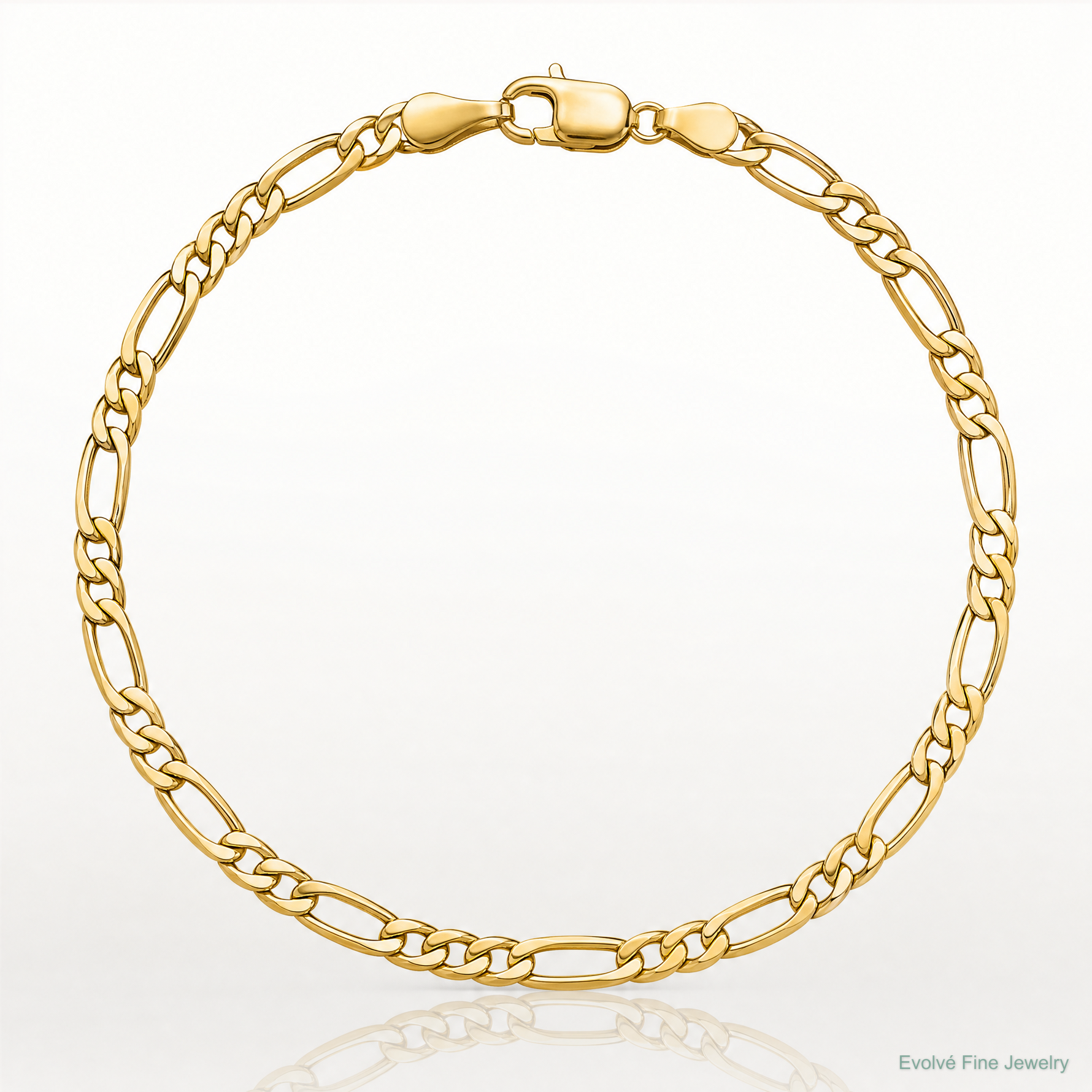 14k 3.5mm Semi-Solid Figaro Chain - Lifestyle View