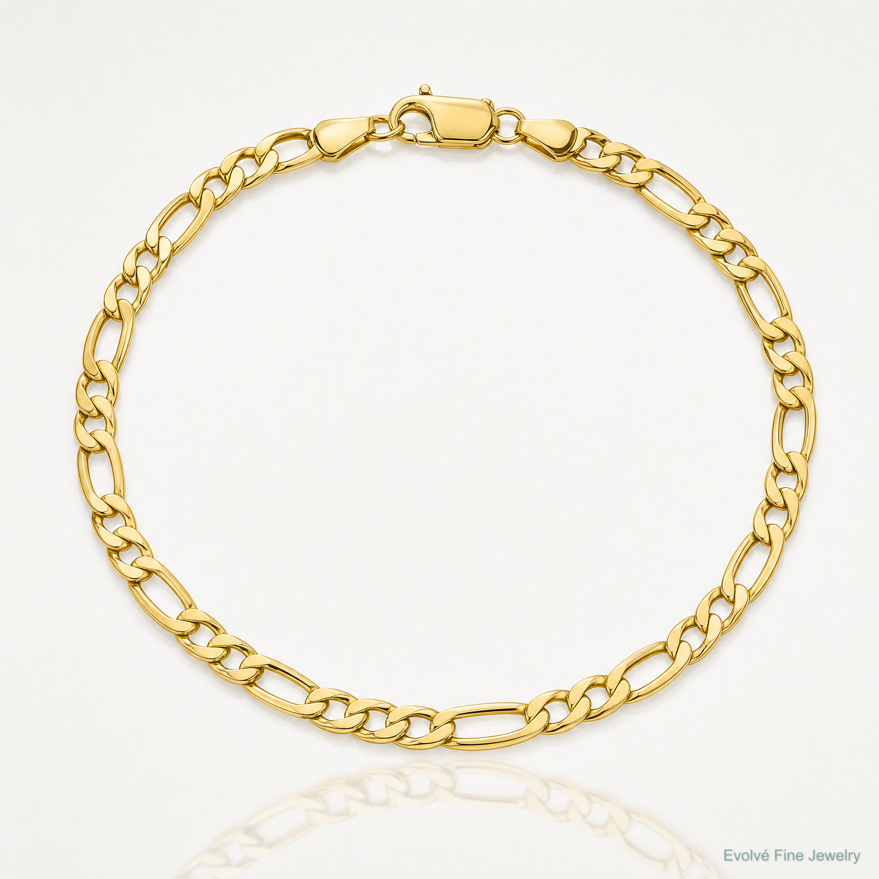 14k 4.2mm Semi-Solid Figaro Chain - Lifestyle View