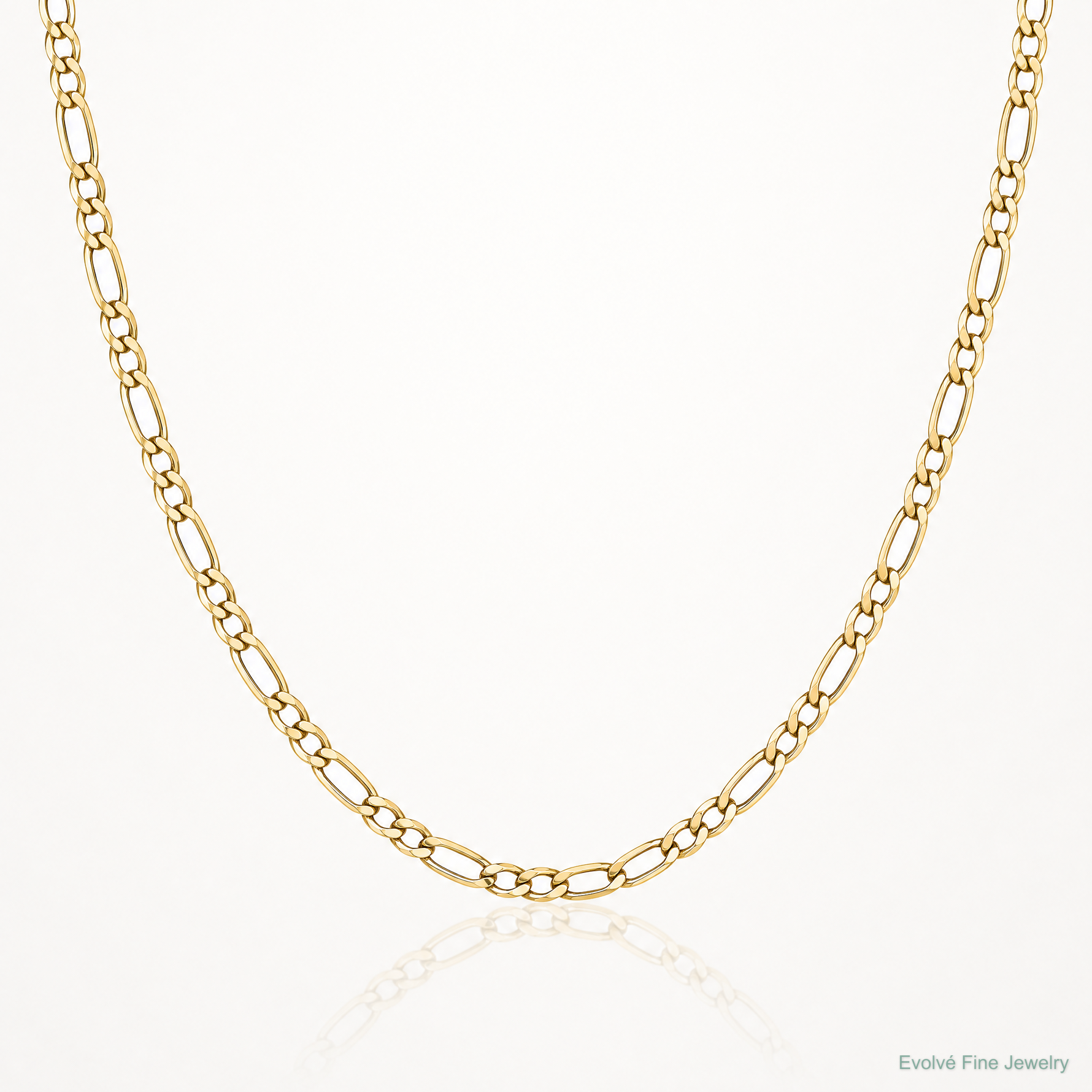 14k 5.75mm Semi-Solid Figaro Chain - Lifestyle View