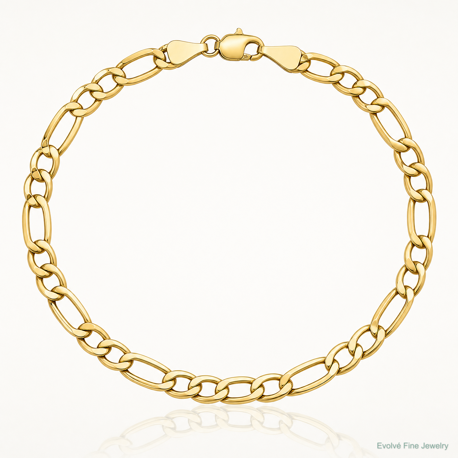 14k 5.75mm Semi-Solid Figaro Chain - Lifestyle View