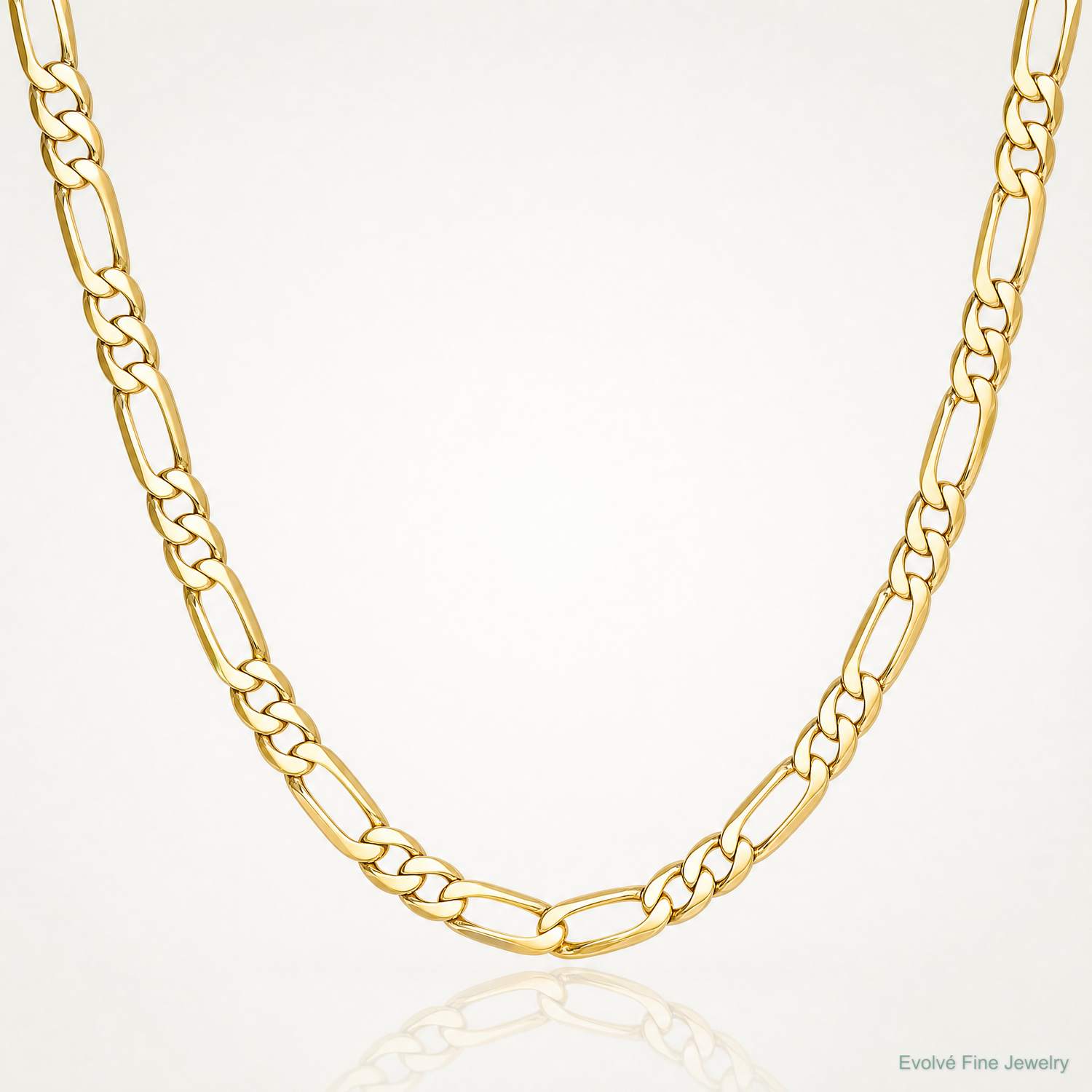 14k 6.25mm Semi-Solid Figaro Chain - Lifestyle View