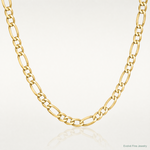 14k 7.3mm Semi-Solid Figaro Chain - Lifestyle View