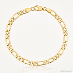 14k 7.3mm Semi-Solid Figaro Chain - Lifestyle View