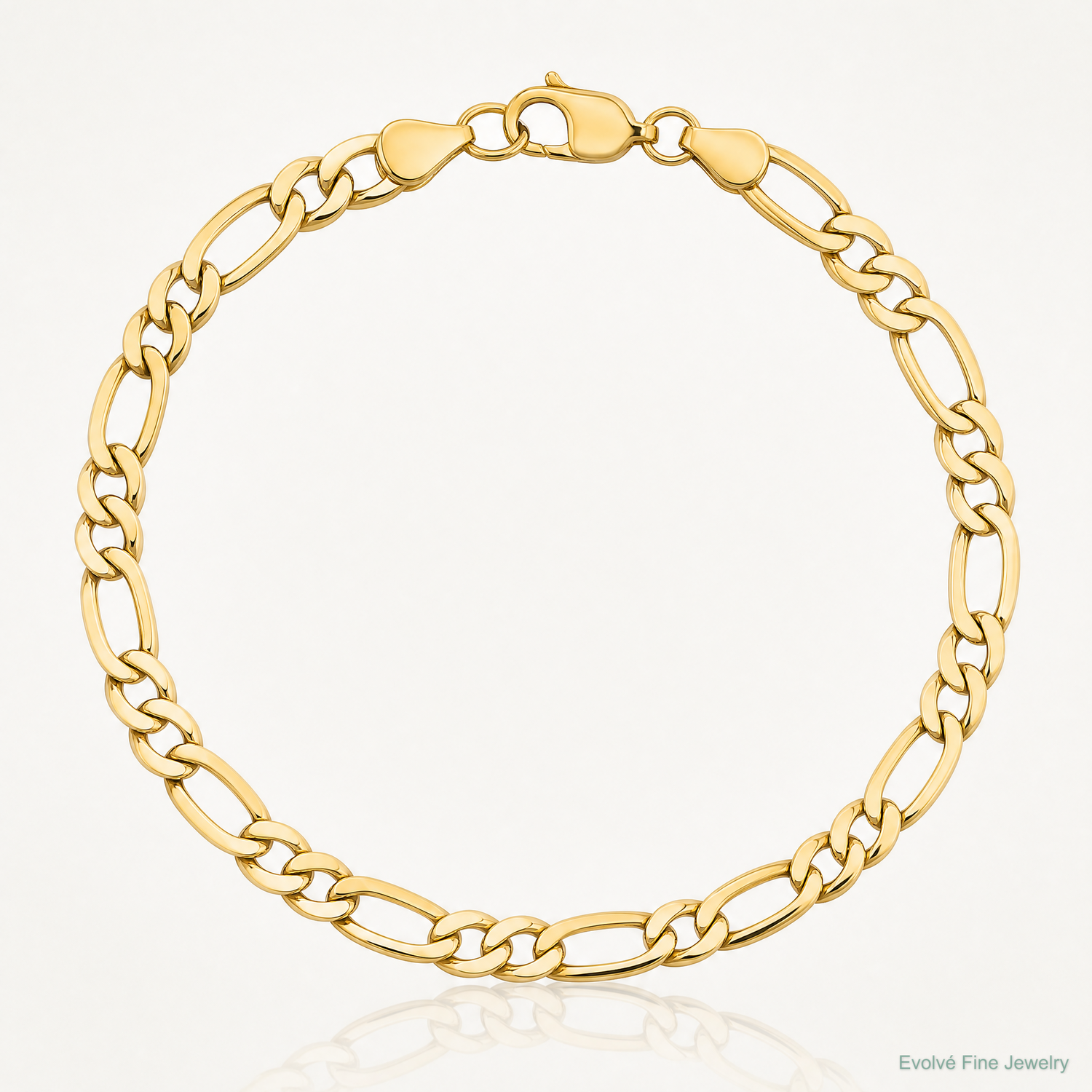 14k 7.3mm Semi-Solid Figaro Chain - Lifestyle View