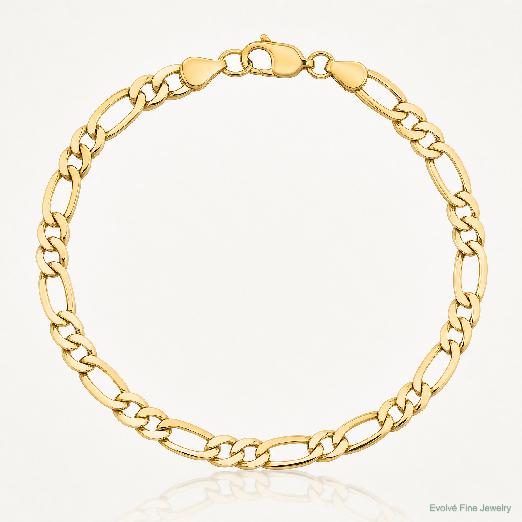 14k 7.3mm Semi-Solid Figaro Chain - Lifestyle View