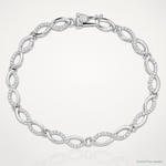 14k White Gold Diamond Bracelet - Lifestyle View