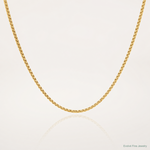 14k .7mm Box with Lobster Clasp Chain - Lifestyle View