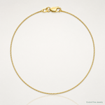 14k .7mm Box with Lobster Clasp Chain - Lifestyle View