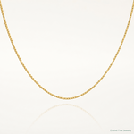 14k .9mm Box with Lobster Clasp Chain - Lifestyle View