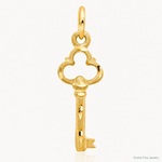 14K Polished Diamond-cut 3D Key Charm - Lifestyle View