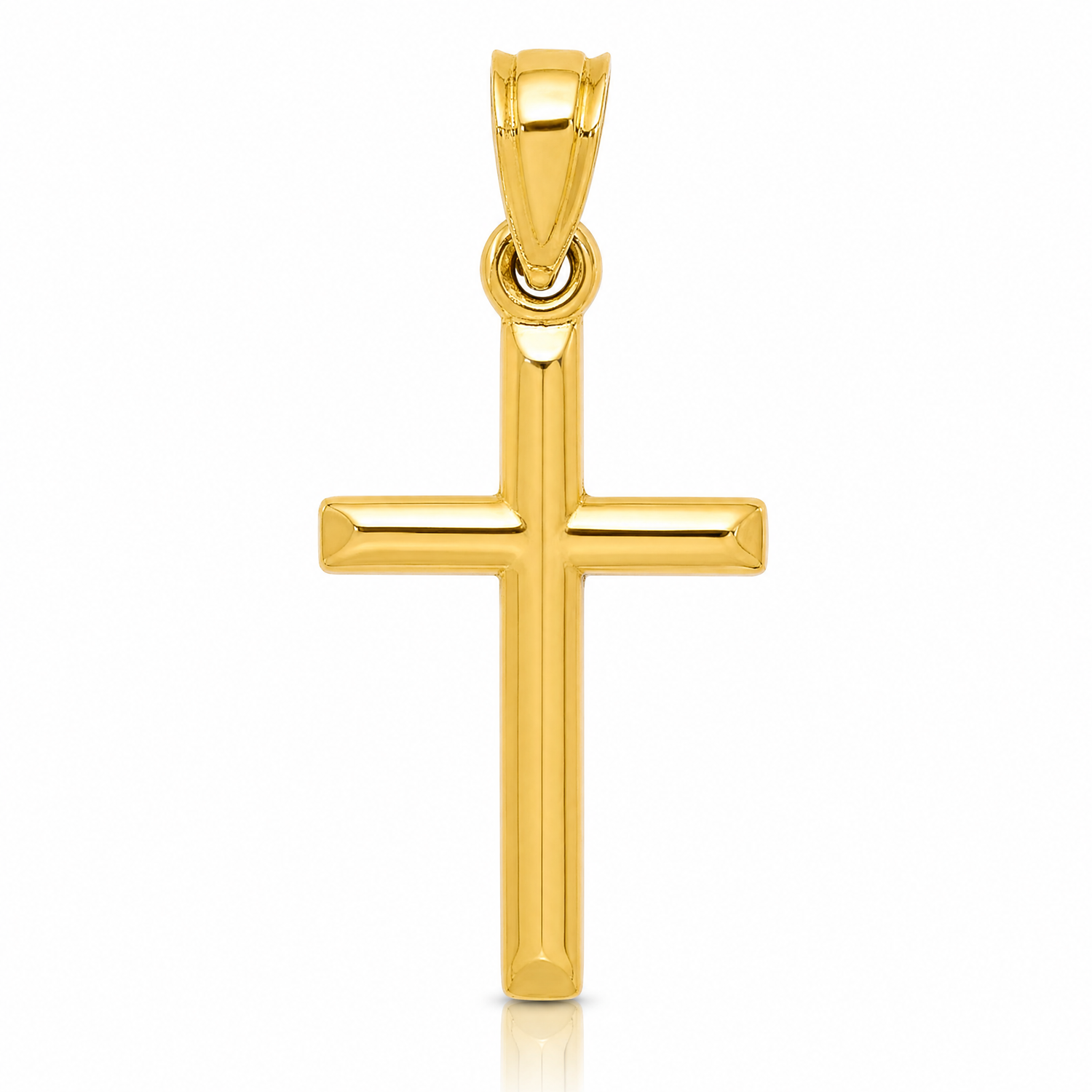 14k INRI Crucifix Charm - Lifestyle View
