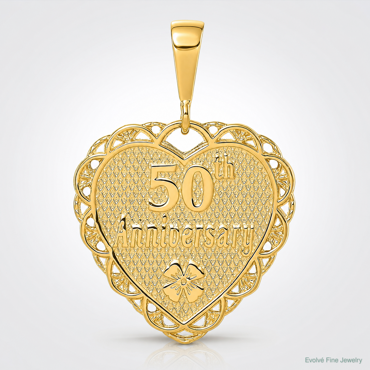 14k Reversible 50th ANNIVERSARY Charm - Lifestyle View