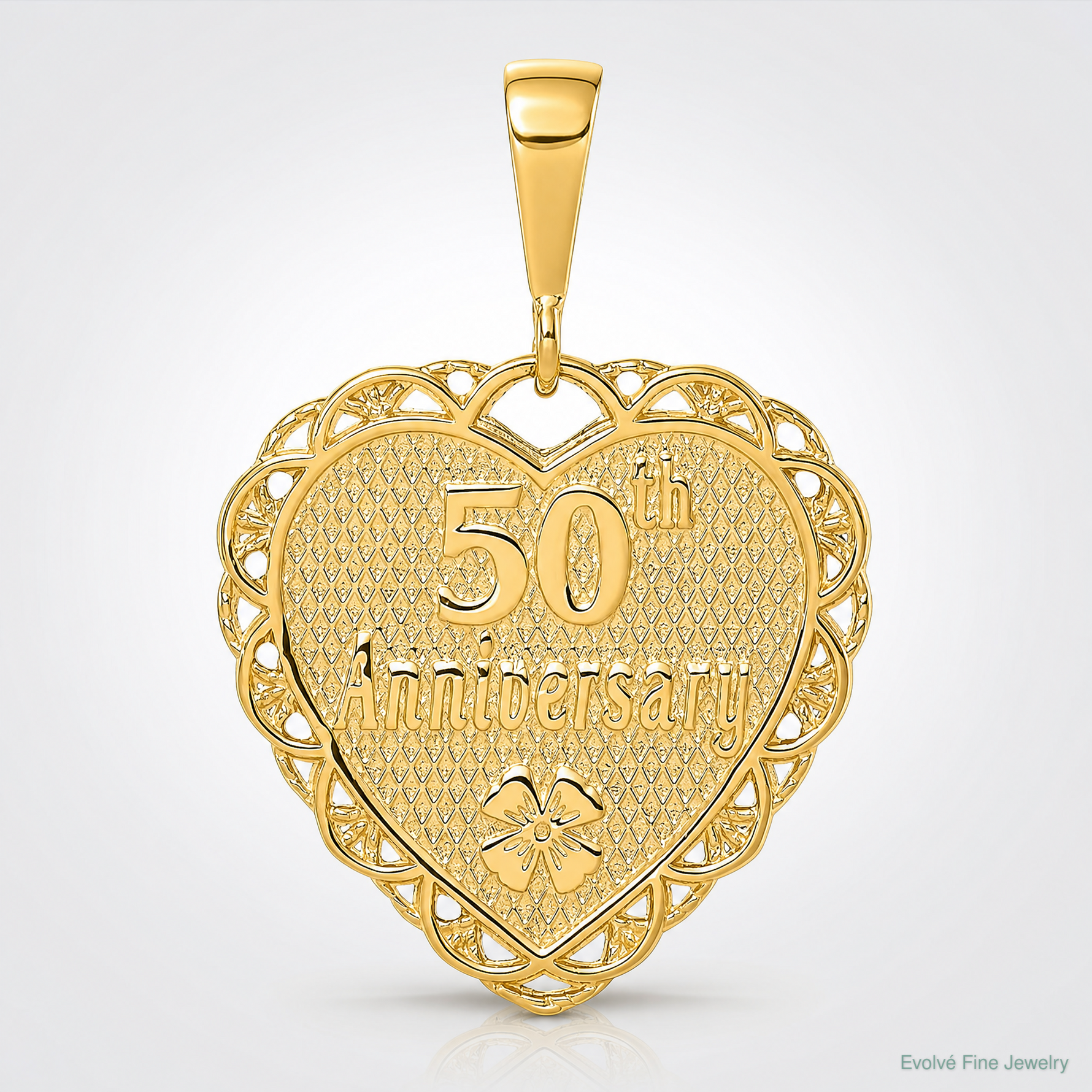 14k Reversible 50th ANNIVERSARY Charm - Lifestyle View