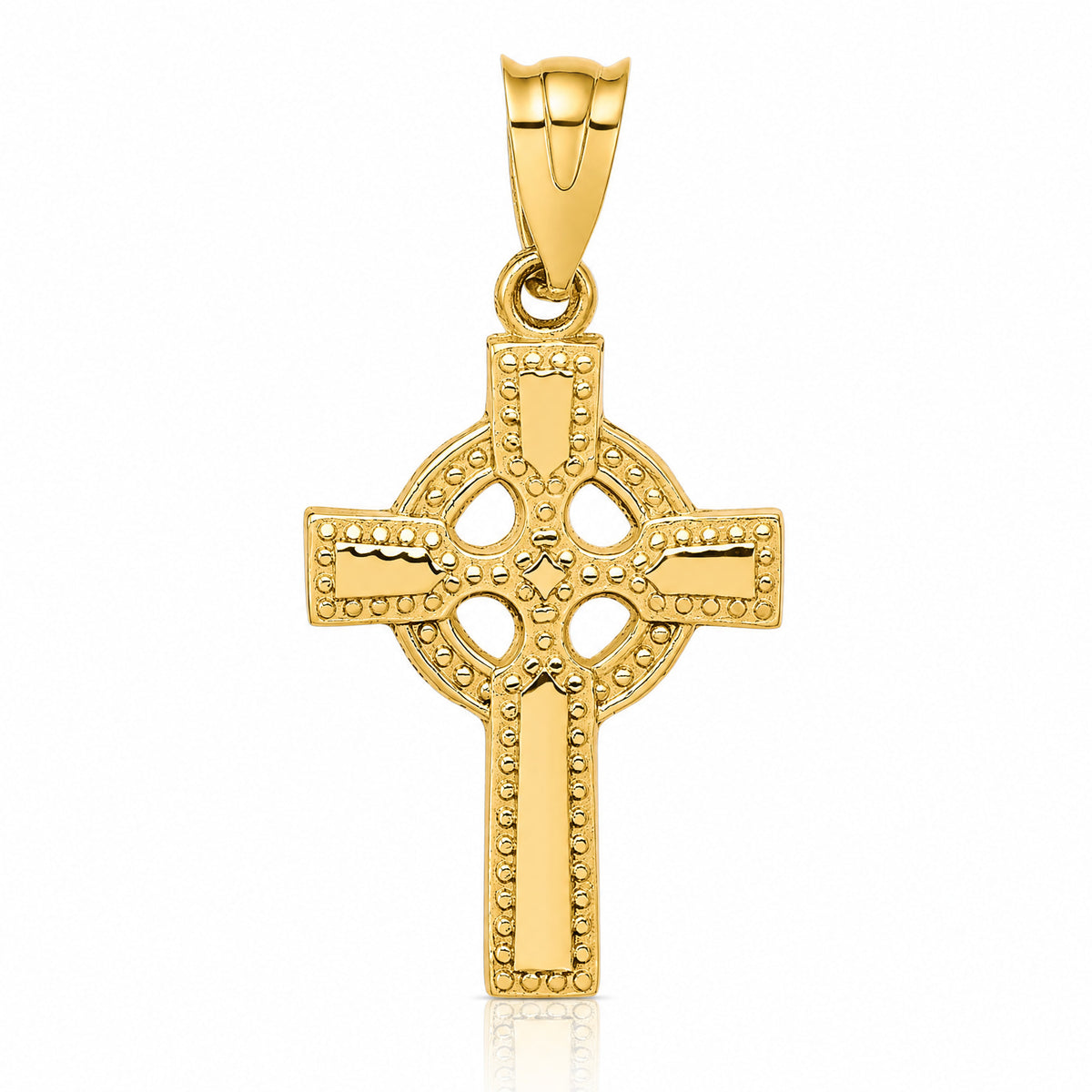 14k Celtic Cross Pendant - Lifestyle View
