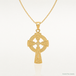 14k Celtic Cross Pendant - Lifestyle View