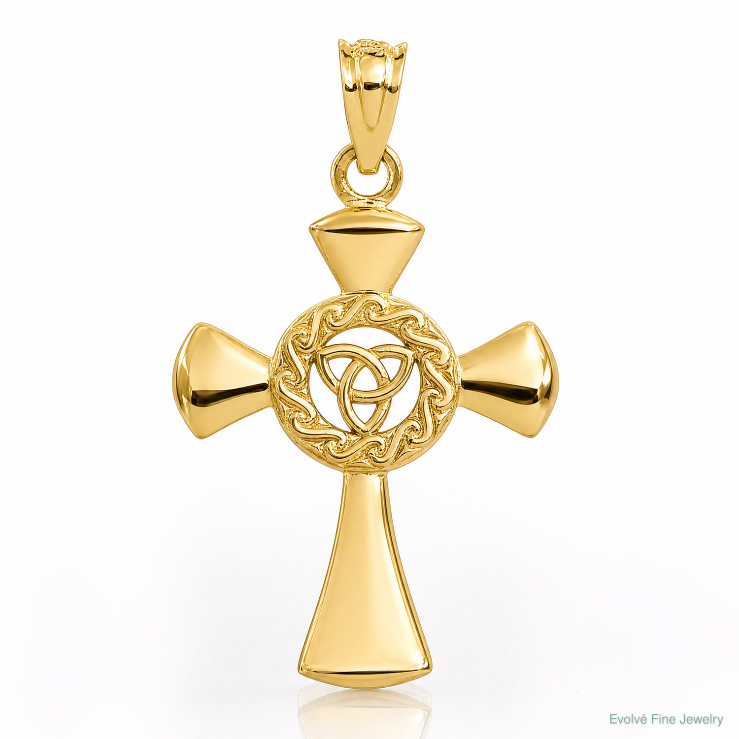 14k Celtic Cross Pendant - Lifestyle View