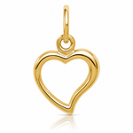 14K Polished Heart Pendant - Lifestyle View