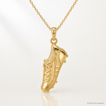 14k Polished Open-Backed Soccer Cleat Shoe Charm - Lifestyle View