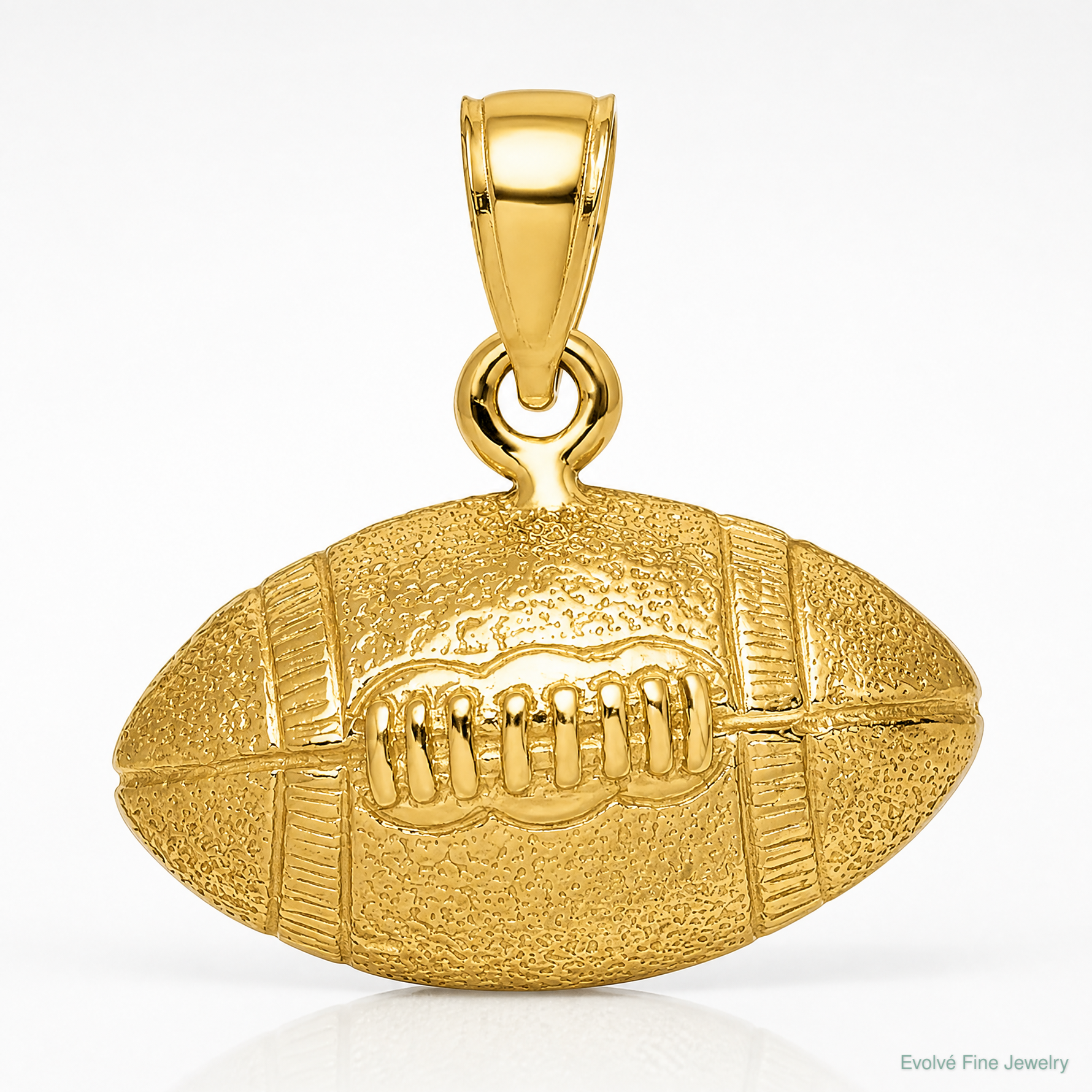14K Polished 3-D Football Charm - Lifestyle View