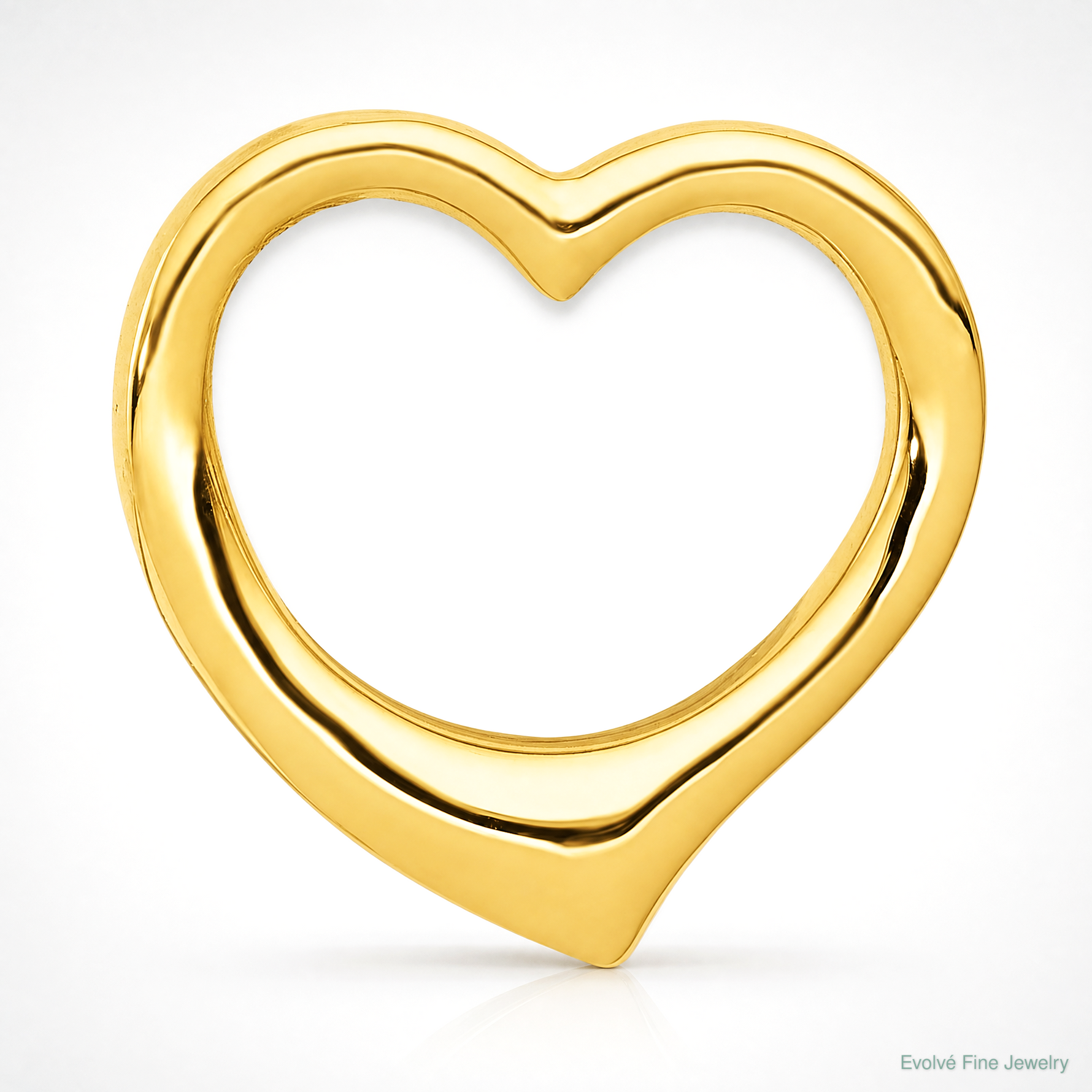 14K Polished Heart Chain Slide - Lifestyle View