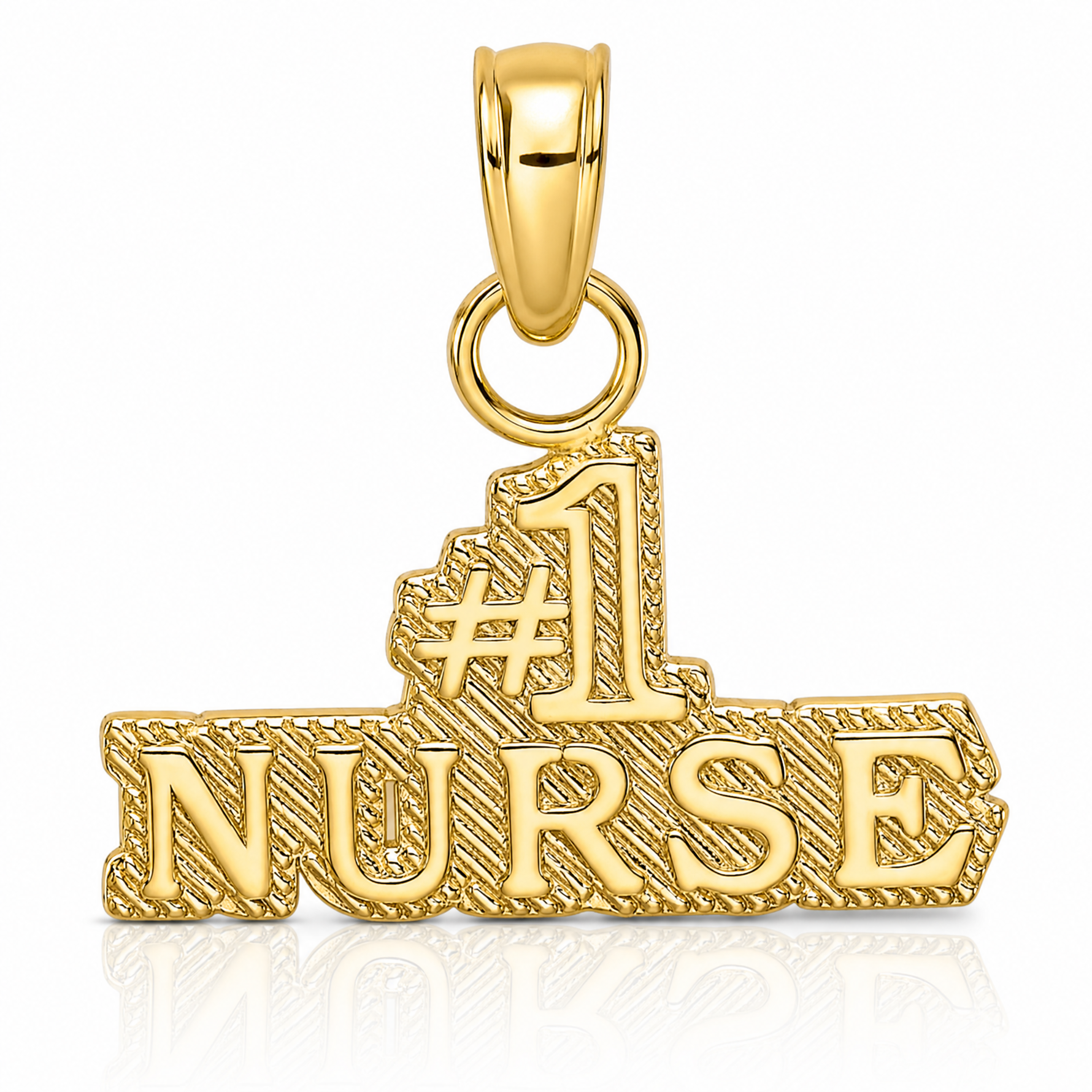 14k #1 Nurse Charm - Lifestyle View