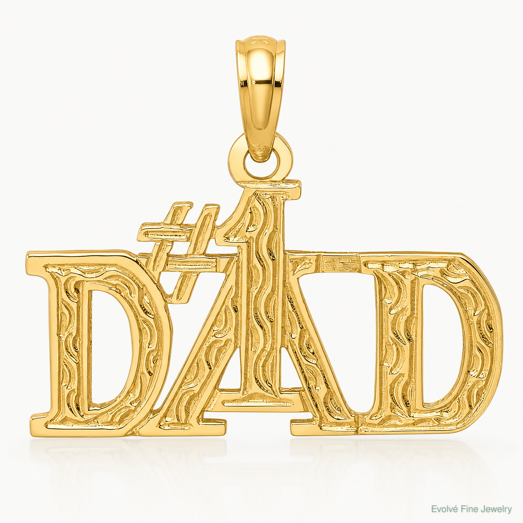 14k #1 DAD Charm - Lifestyle View