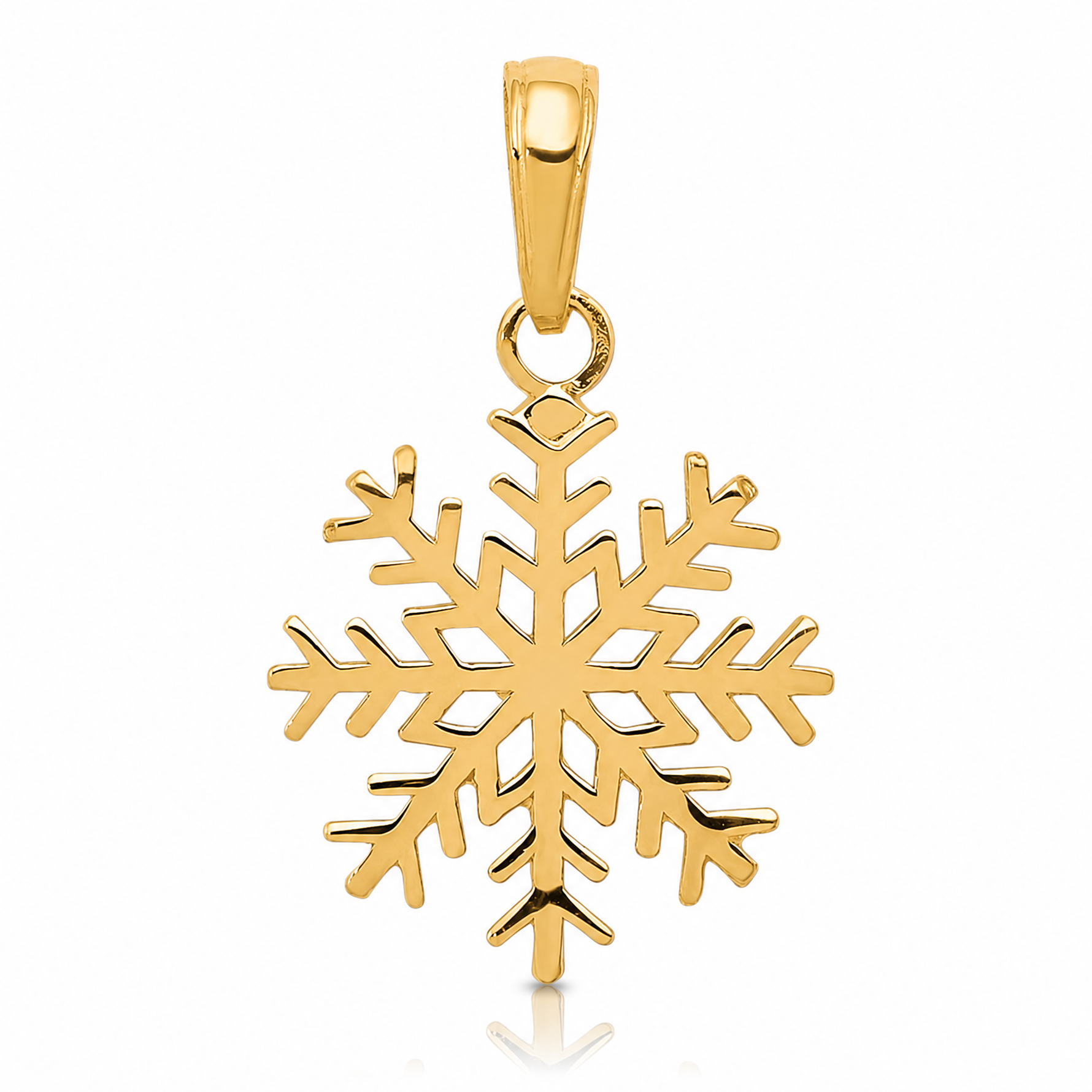 14k Snowflake Pendant - Lifestyle View