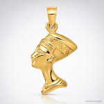 14k 3-D Nefertiti Pendant - Lifestyle View