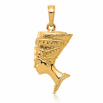 14k 3-D Nefertiti Pendant - Lifestyle View