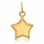 14k 3-D Puffed Star Charm - Lifestyle View